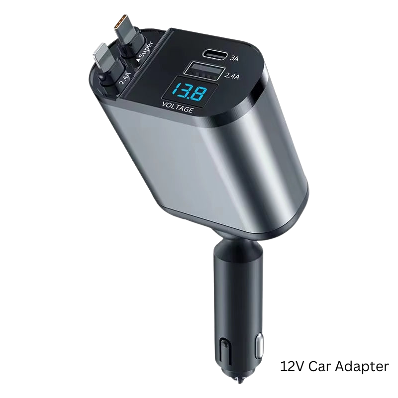 Retractable 4-in-1 Car Charger 