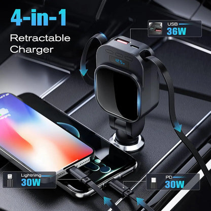 Retractable Charger 4-in-1