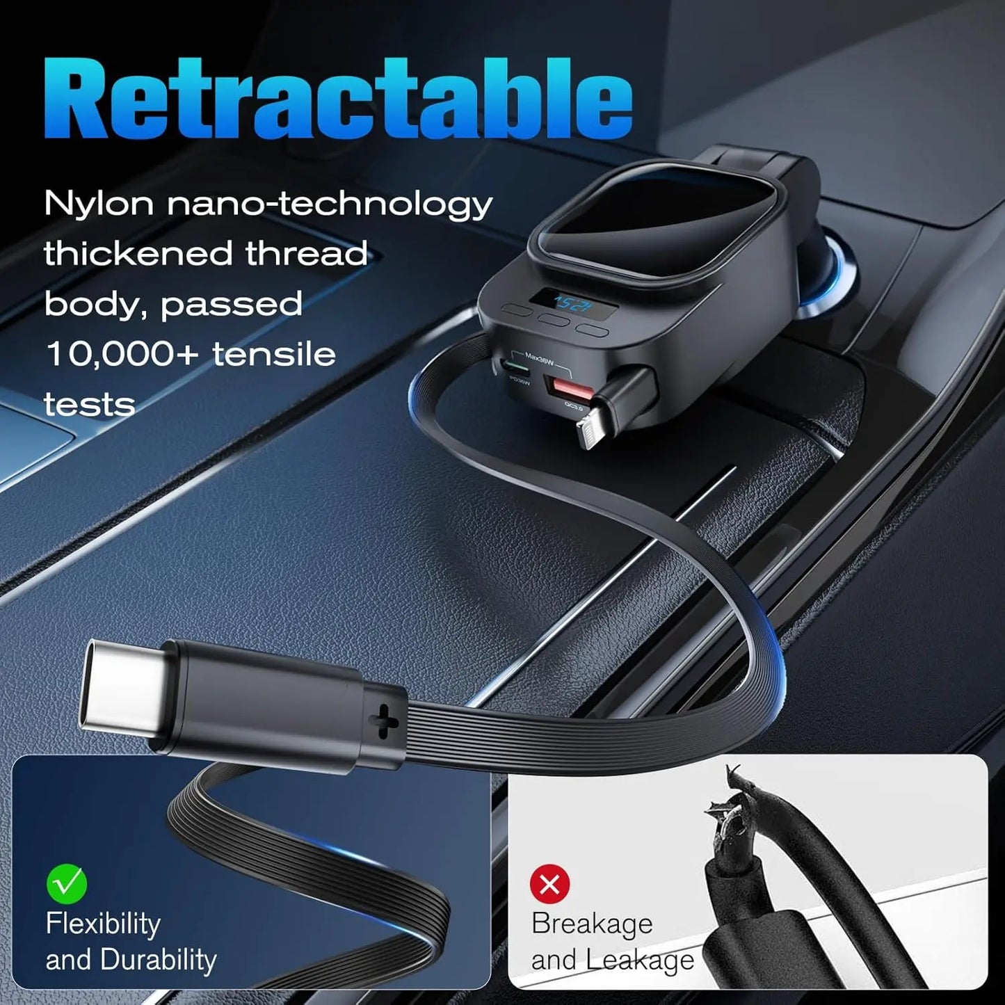 Retractable Charger 4-in-1